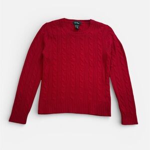Taylor Marcs Red Cable knit Cashmere Sweater